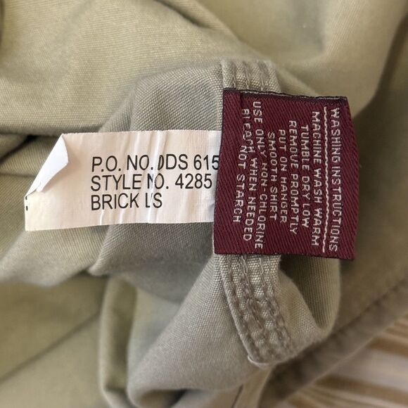 DRI DUCK Craftsman Woven Shirt Brick Long Sleeve XL Tan style # 4285 - Picture 9 of 11